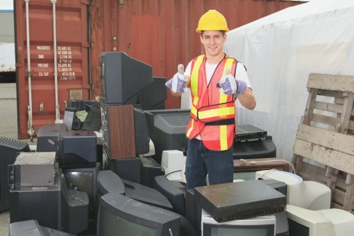 Specialist containers for hazardous materials during clearance